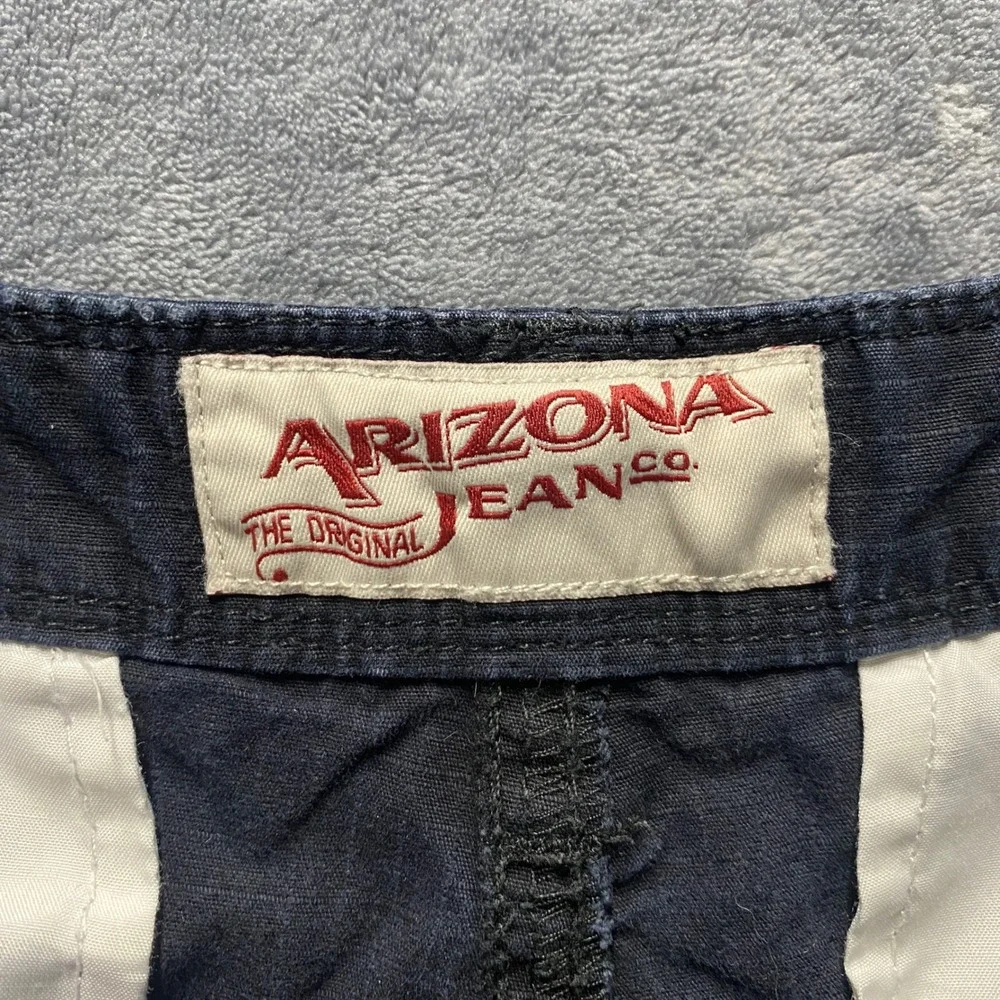 Arizona Jean Co Shorts Mens 38 Black Cargo Ripstop Cotton Utility Outdoor Baggy